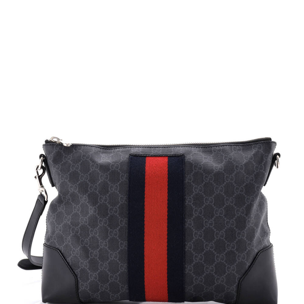 Gucci Medium Web Zip Flat Messenger